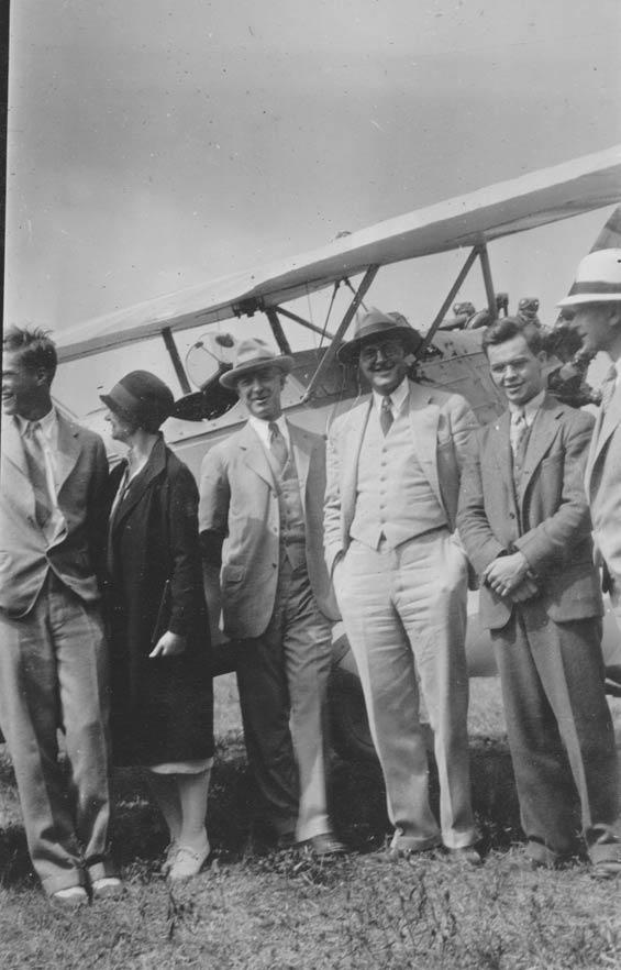 Six People in Front of Boeing, Ca. 1928-30 (Source: Barnes)